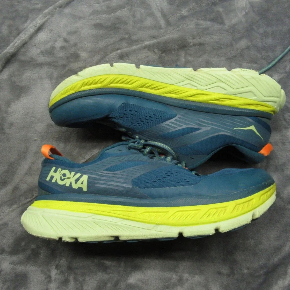 Hoka Running Shoes Men 11 Sea Blue Stinson ATR 6 Trail Lightweight Athletic